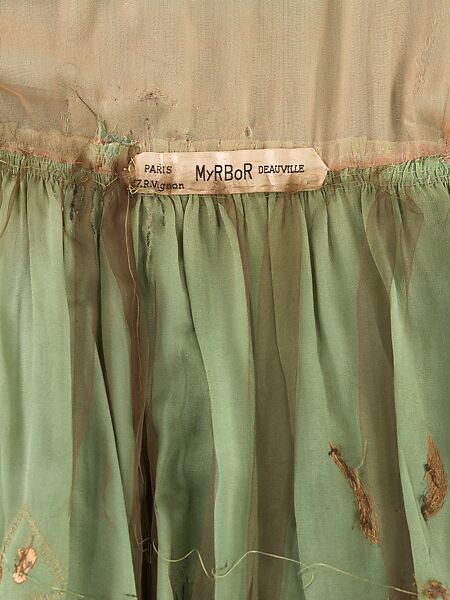 Evening dress, Myrbor (French, 1922–1936), silk, metal, French