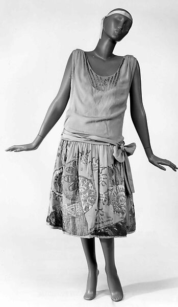 Evening dress, Myrbor (French, 1922–1936), silk, metal, French