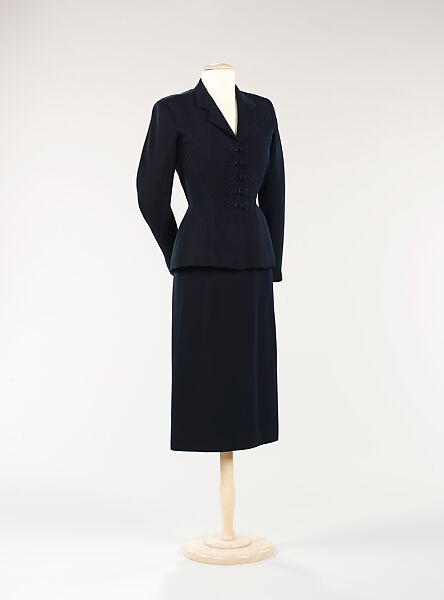 Suit, House of Balmain (French, founded 1945), wool, silk, French 