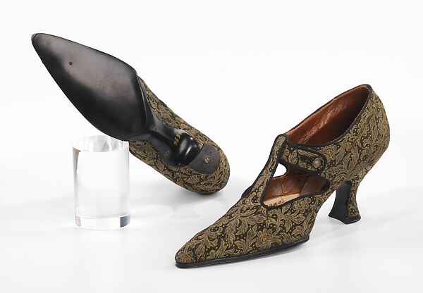Evening shoes, Charles Strohbeck, Inc., cotton, silk, American