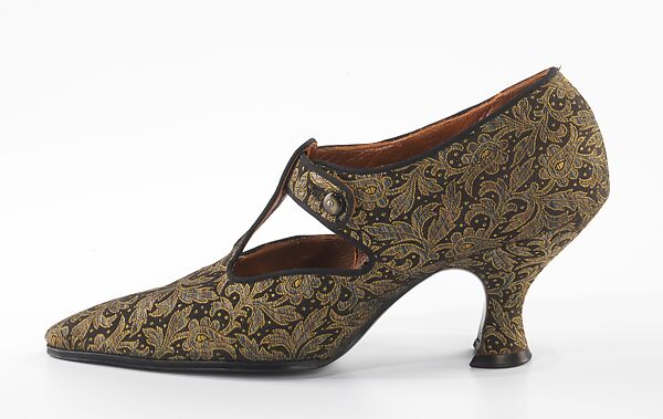 Evening shoes, Charles Strohbeck, Inc., cotton, silk, American