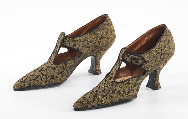 Evening shoes, Charles Strohbeck, Inc., cotton, silk, American 