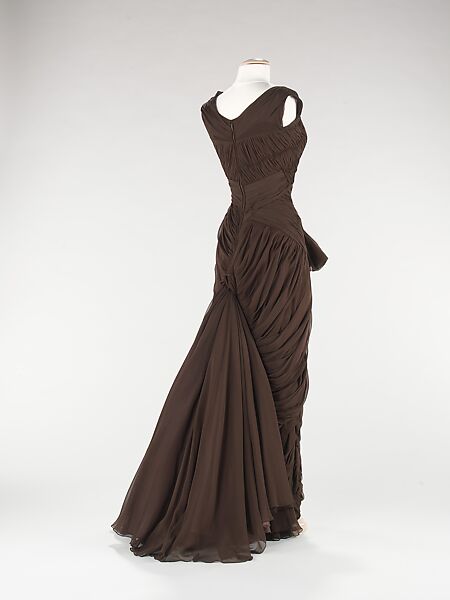 Evening dress, Jean Dessès (French (born Egypt), Alexandria 1904–1970 Athens), silk, French
