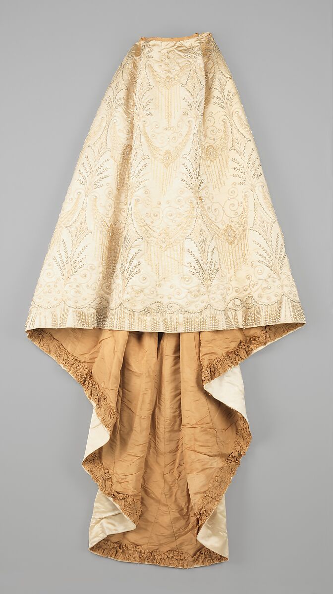 Evening dress, House of Worth (French, 1858–1956), silk, French 
