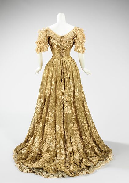 Ball gown, Jacques Doucet (French, Paris 1853–1929 Paris), silk, metal, linen, French
