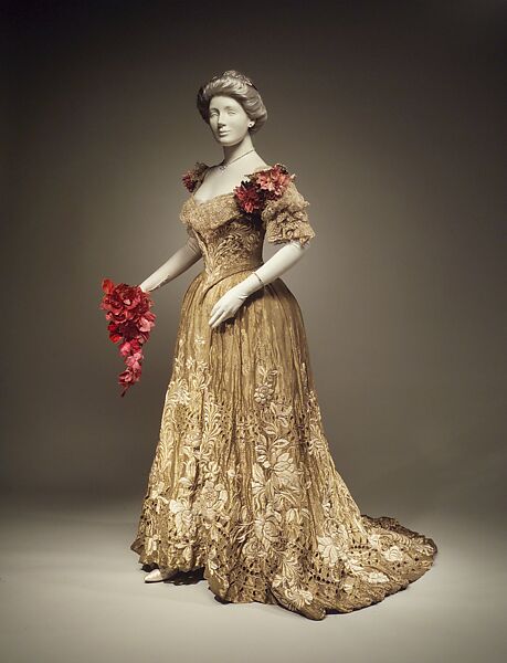 Ball gown, Jacques Doucet (French, Paris 1853–1929 Paris), silk, metal, linen, French