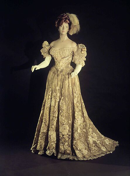 Ball gown, Jacques Doucet (French, Paris 1853–1929 Paris), silk, metal, linen, French