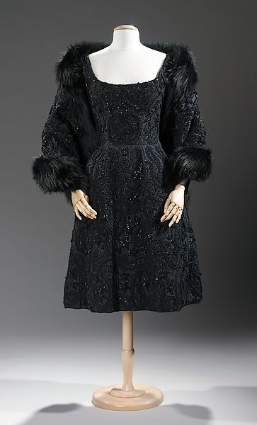 Evening ensemble, Arnold Scaasi (American, born Montreal, Canada, 1931–2015), silk, fur, American 