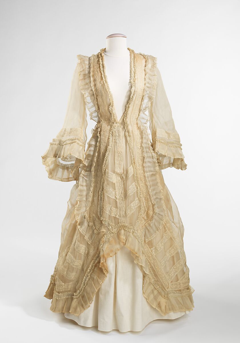 Evening dress, cotton, American 