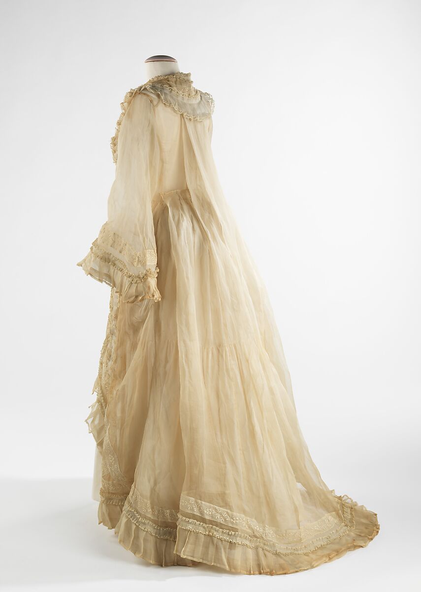 Evening dress, cotton, American