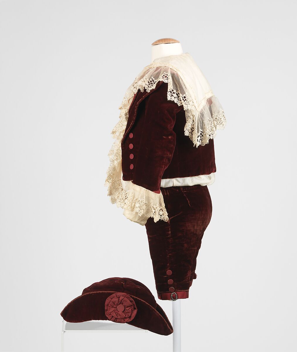 Ensemble, silk, cotton, leather, metal, wood, American