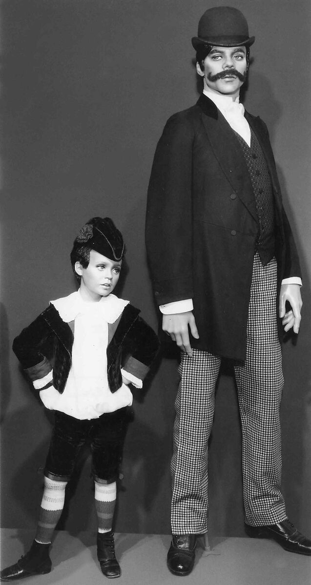 Ensemble, silk, cotton, leather, metal, wood, American