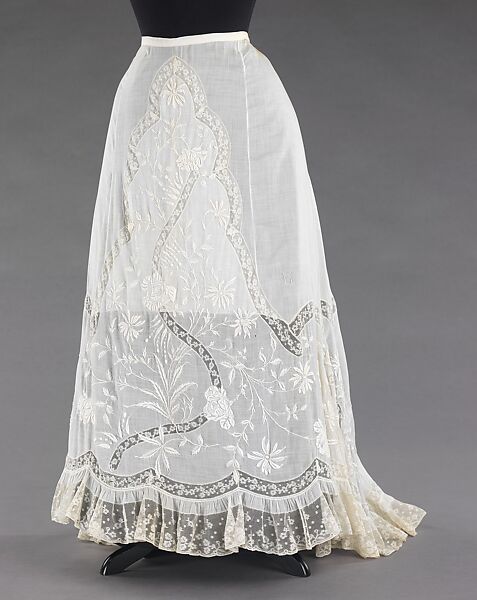 Petticoat, cotton, linen, French 
