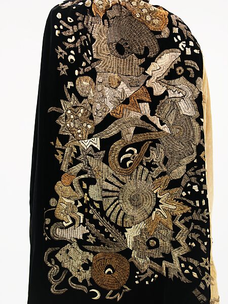 Evening cape, Myrbor (French, 1922–1936), silk, metal, French