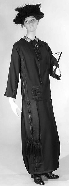 Suit, Lucile Ltd., New York (American, 1910–1932), wool, silk, metal, American