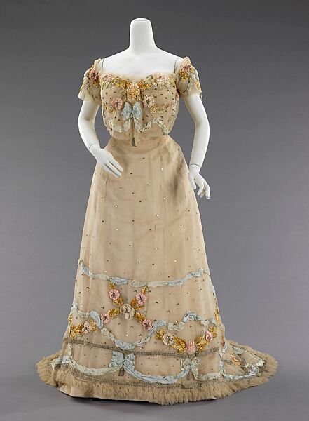 Ball gown, Jacques Doucet (French, Paris 1853–1929 Paris), silk, metal, French 