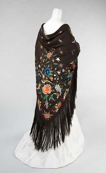 Shawl, silk, Chinese 