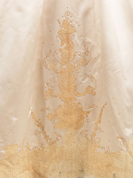 Wedding dress, Kathryn Kuhn (American), silk, pearl, synthetic, American