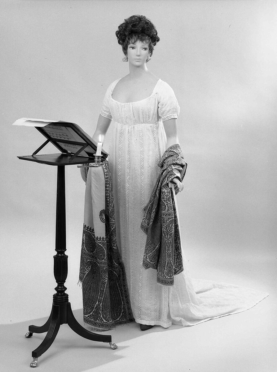 Dress, cotton, linen, American