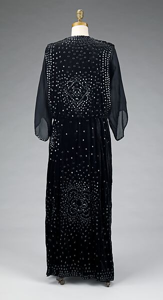 Dinner dress, House of Worth (French, 1858–1956), silk, synthetic, French