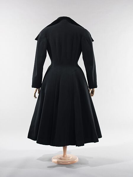 Coat, Charles James (American, born Great Britain, 1906–1978), wool, silk, American