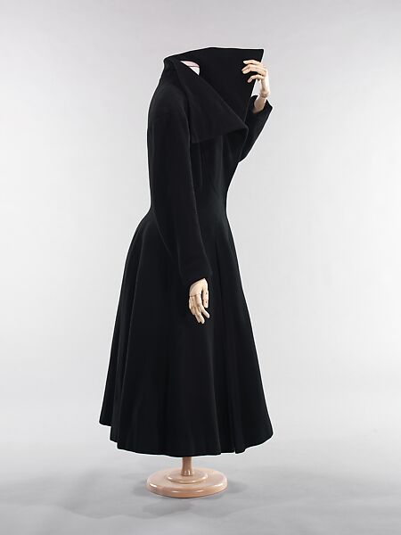 Coat, Charles James (American, born Great Britain, 1906–1978), wool, silk, American