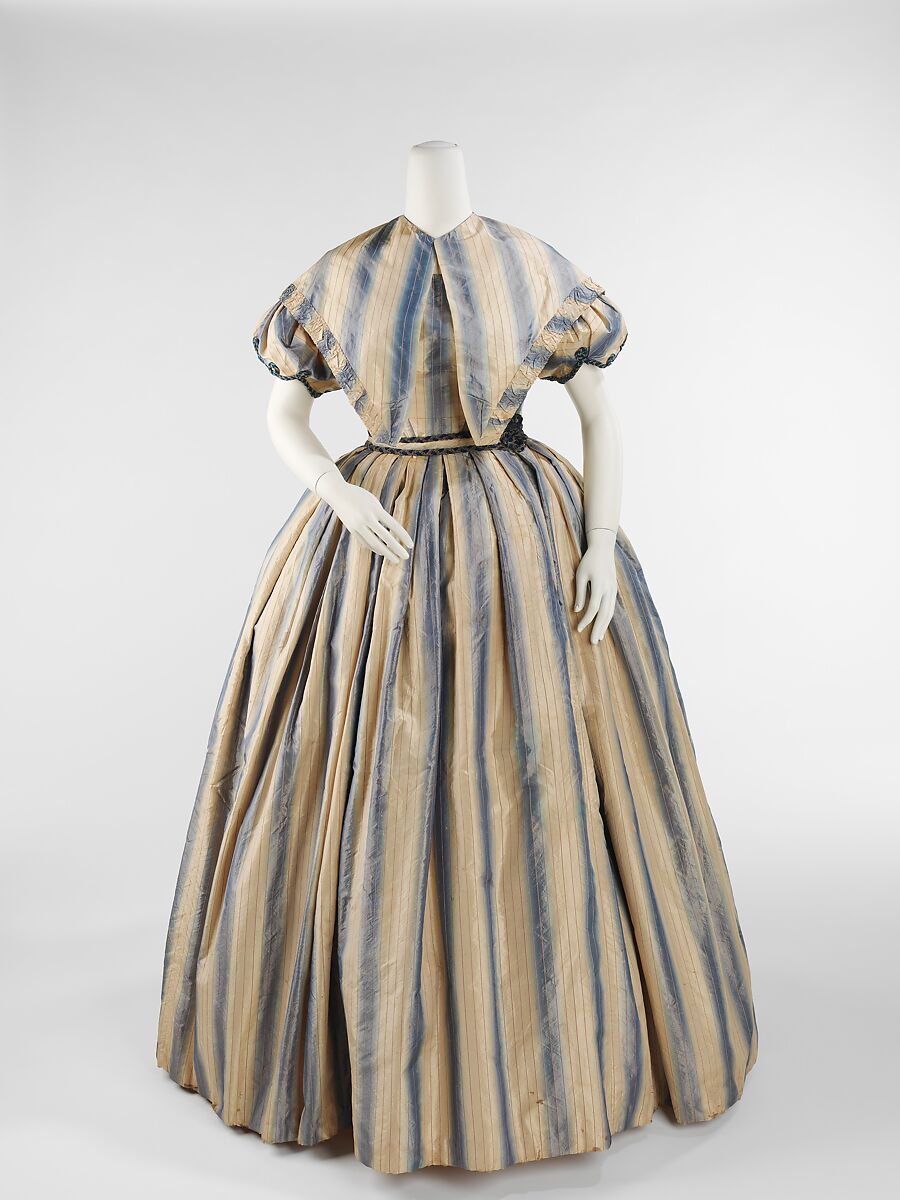 Evening dress, silk, American 