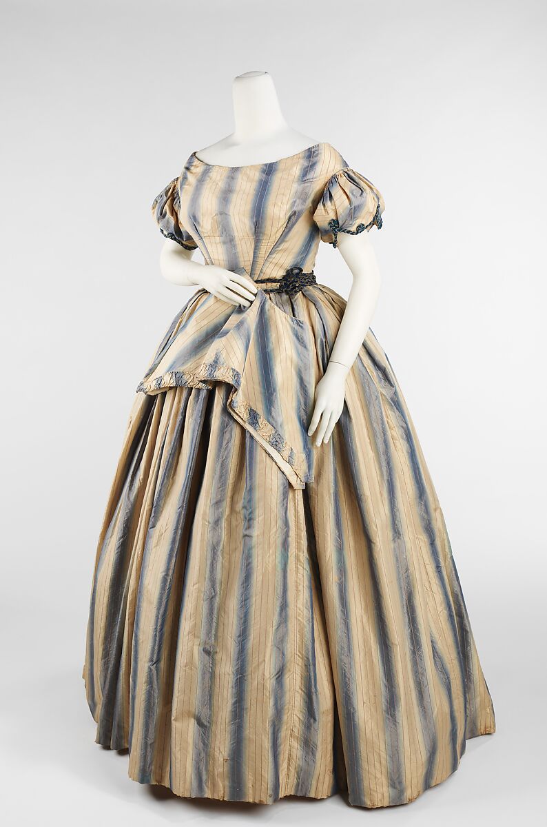 Evening dress, silk, American