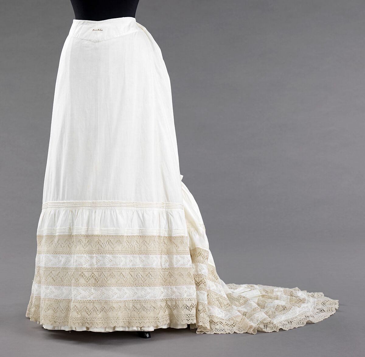 Petticoat, cotton, linen, American 