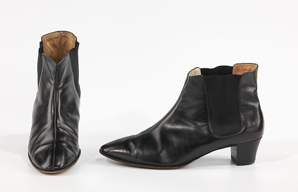 Boots, Mr. David Evins (American, born England, 1909–1992), leather, elastic, American 