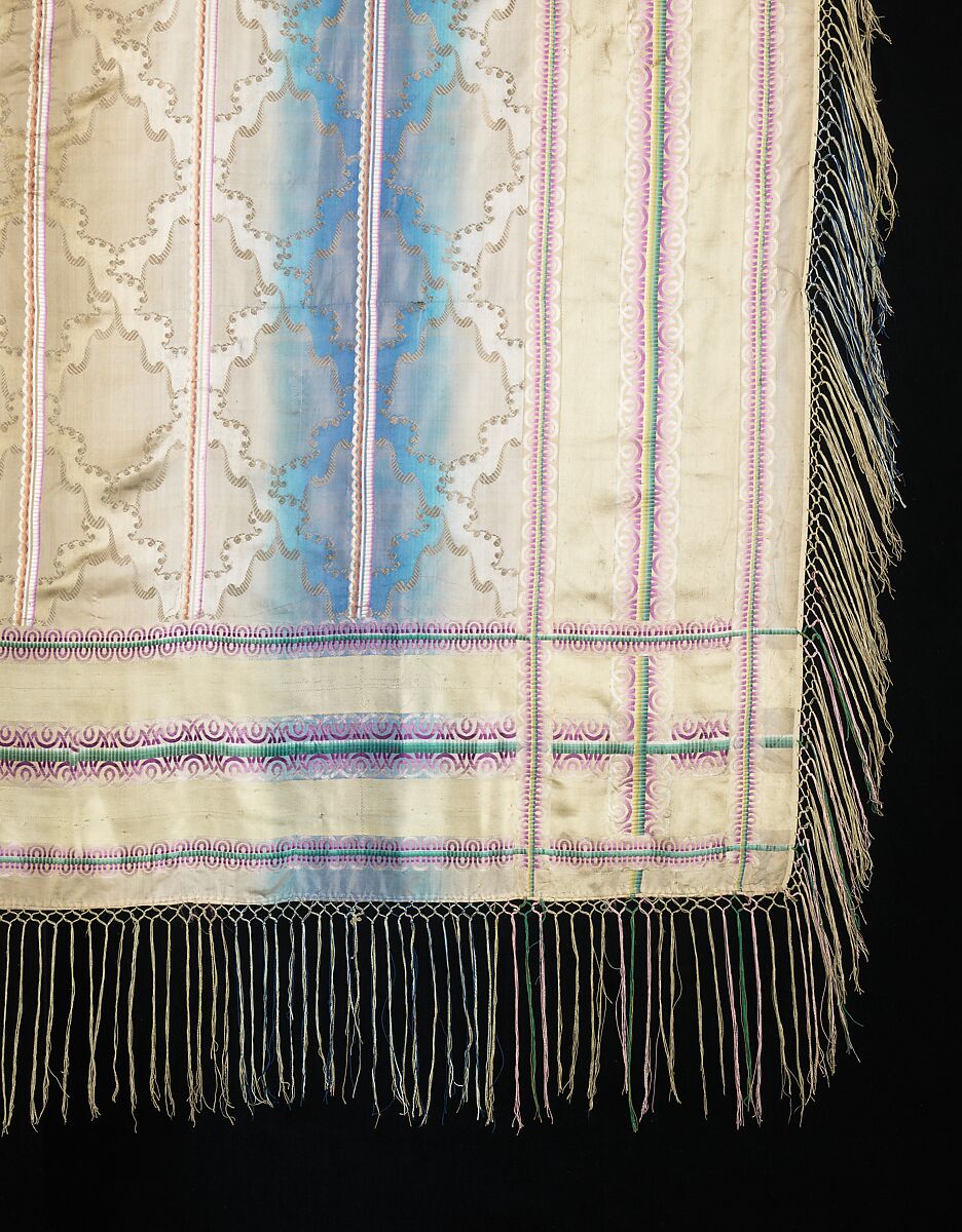 Shawl, silk, probably American