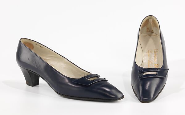 Pumps, House of Dior (French, founded 1946), leather, metal, French 