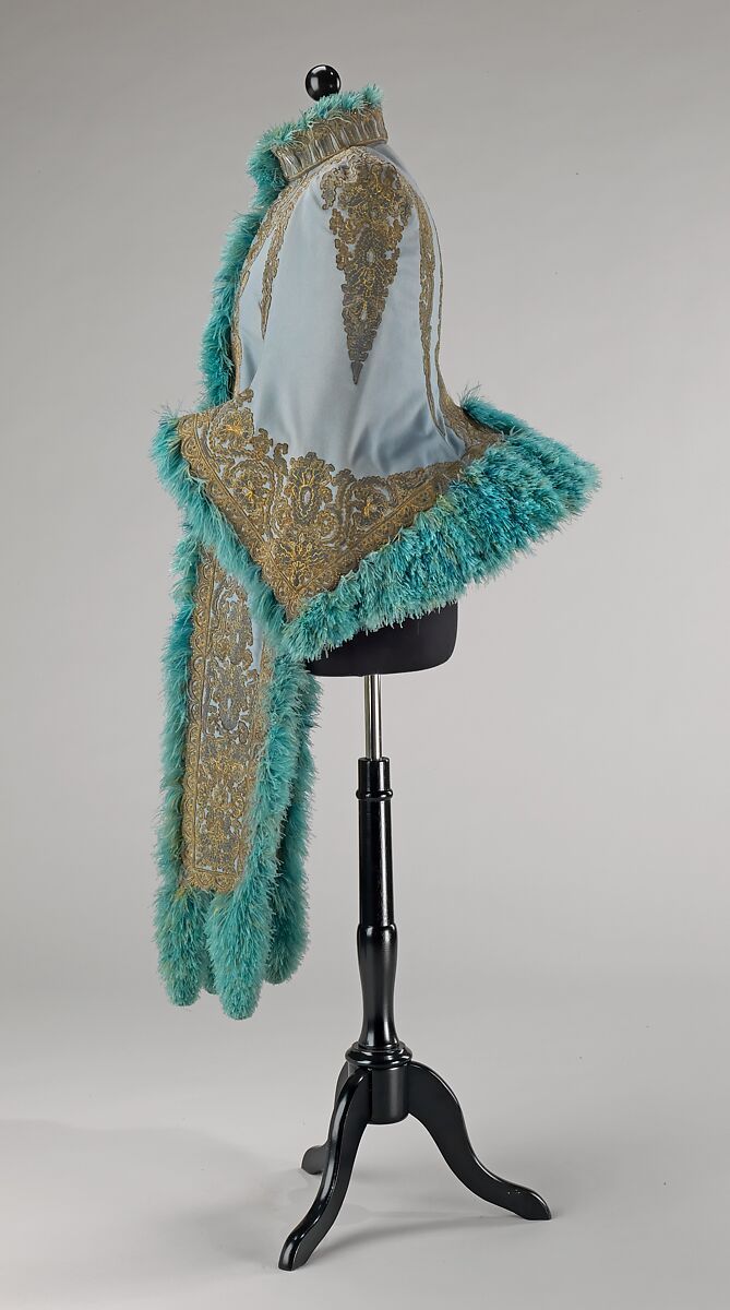 Mantle, Maison Pingat (French), wool, silk, metal, feathers, French