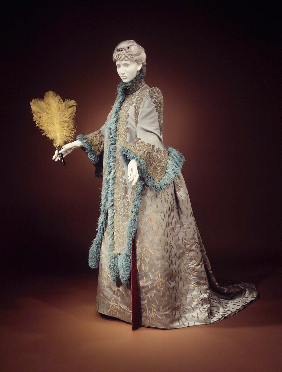 Mantle, Maison Pingat (French), wool, silk, metal, feathers, French