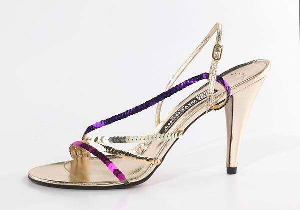 Evening sandals, House of Givenchy (French, founded 1952), leather, French