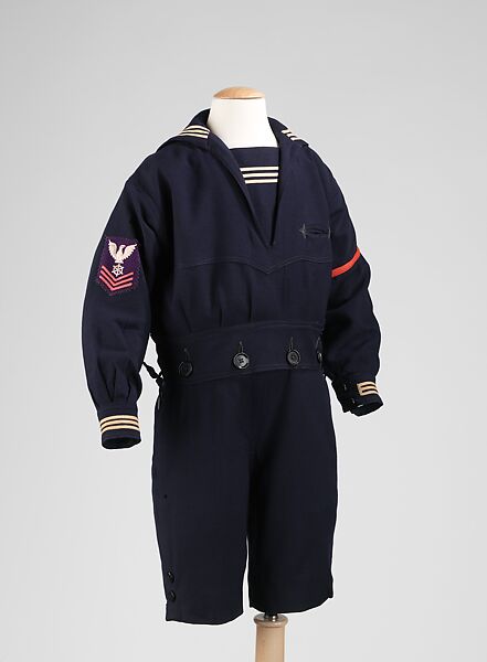 Sailor suit, wool, cotton, American 