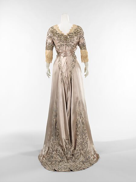 Dinner dress, Attributed to Callot Soeurs (French, active 1895–1937), silk, bead, linen, metal, French