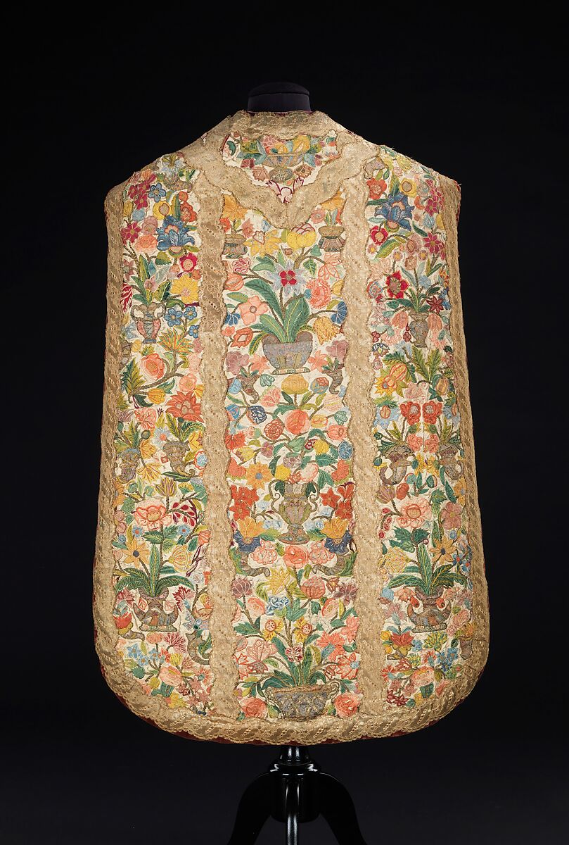 Chasuble, Silk, metal, probably Portuguese 