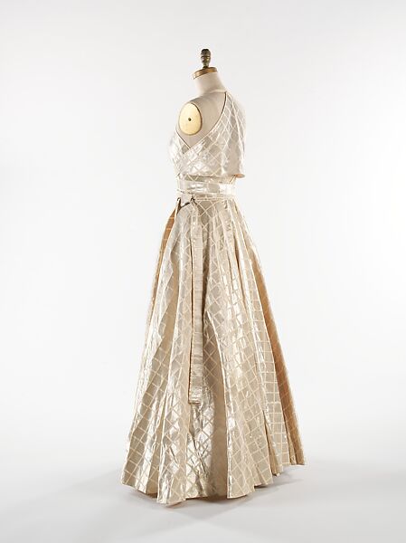 Evening dress, House of Lanvin (French, founded 1889), silk, metal, French