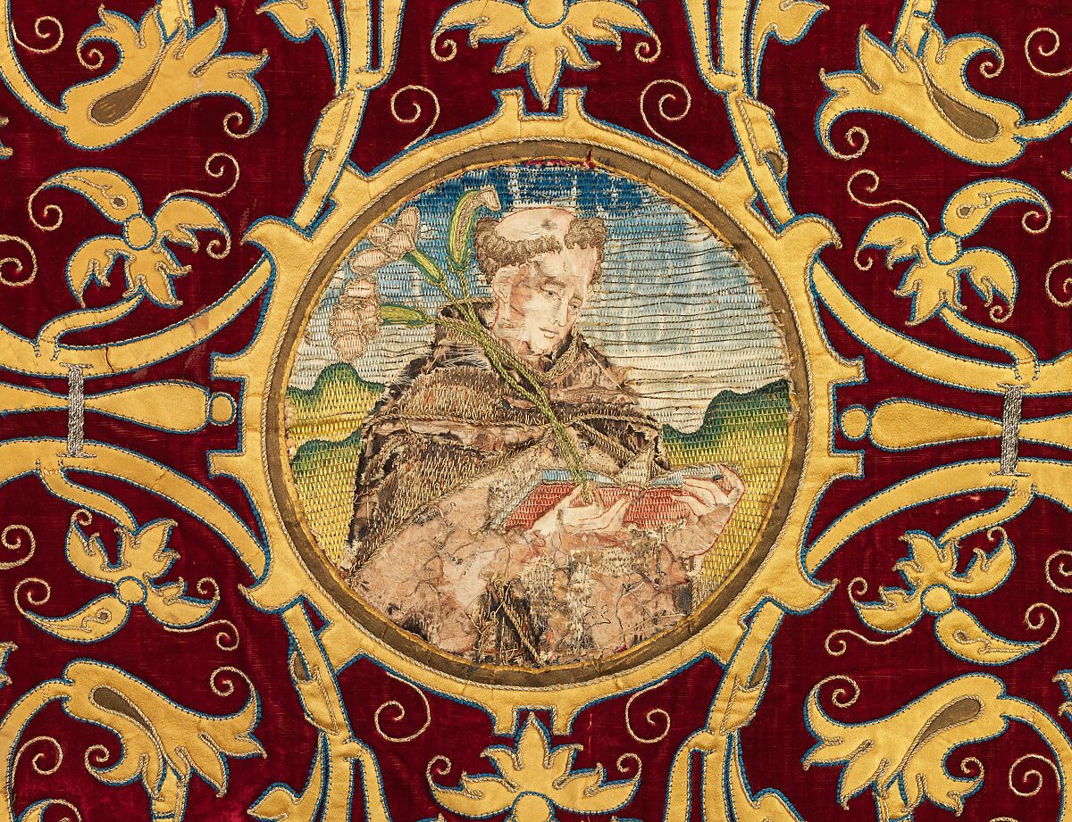 Dalmatic and maniple, Silk, metal, linen, Italian