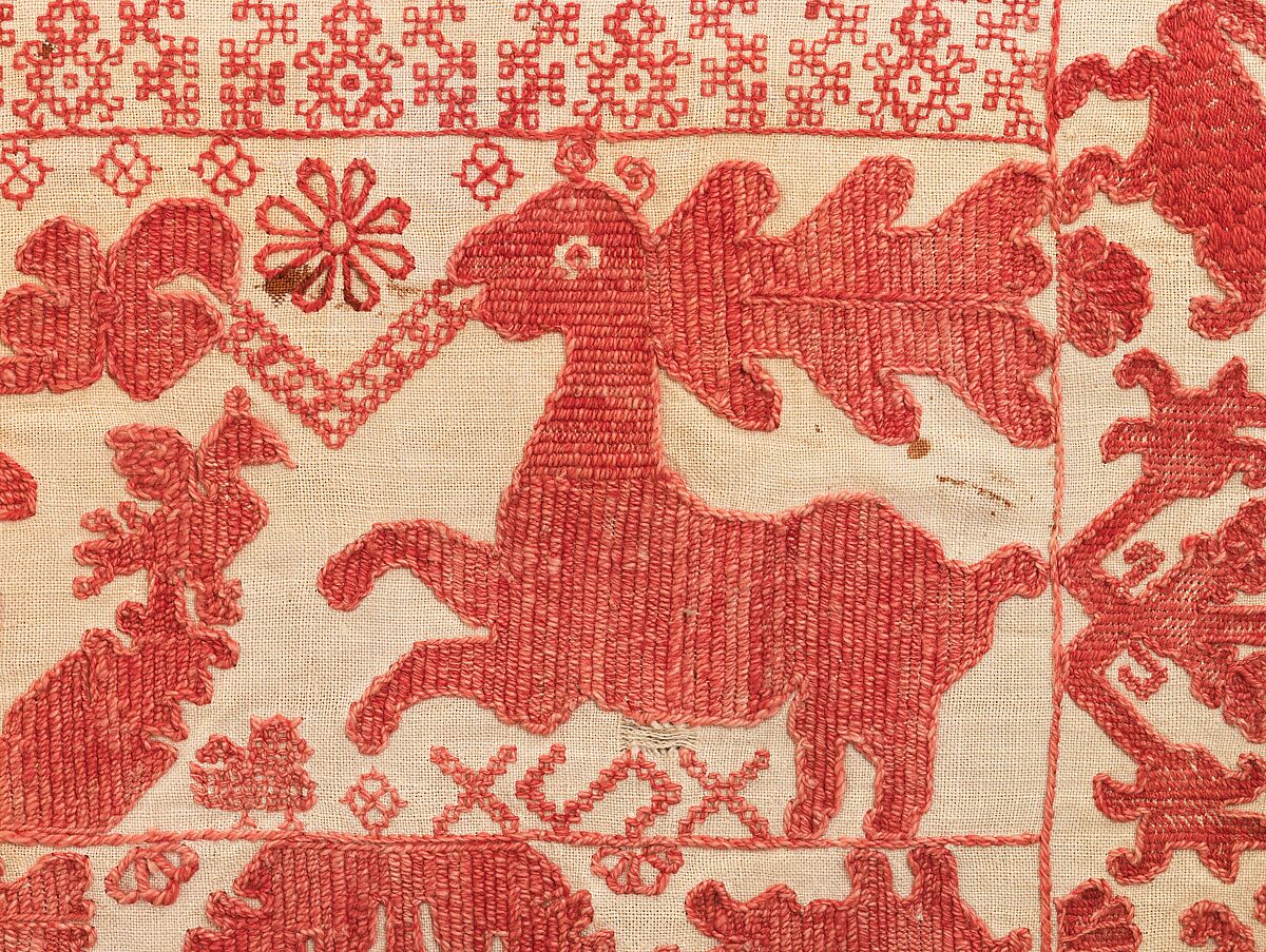 Border, Linen, cotton, Russian