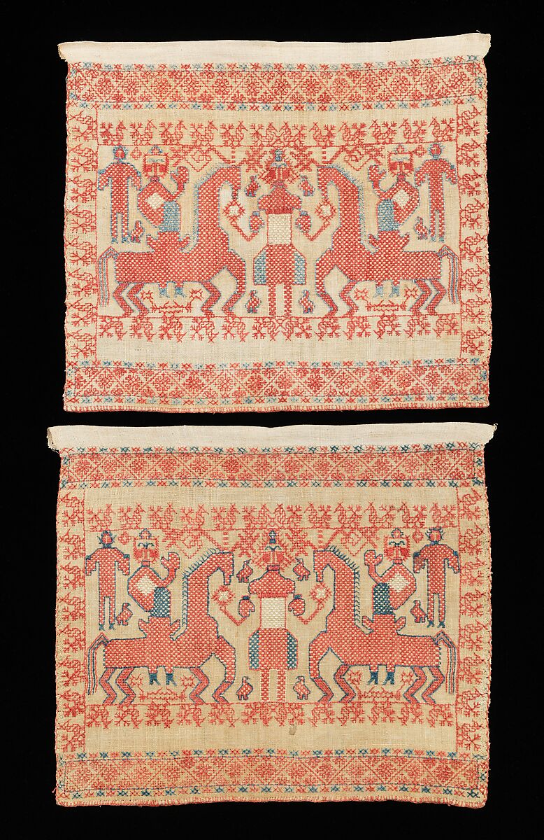 Towel border, Linen, cotton, Russian 