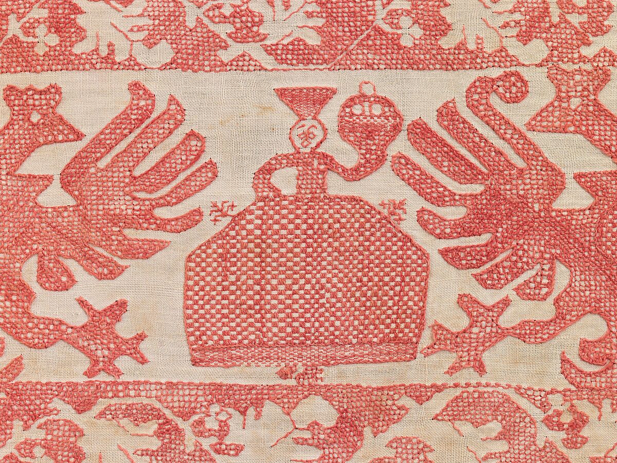 Bed curtian border, Linen, cotton, Russian