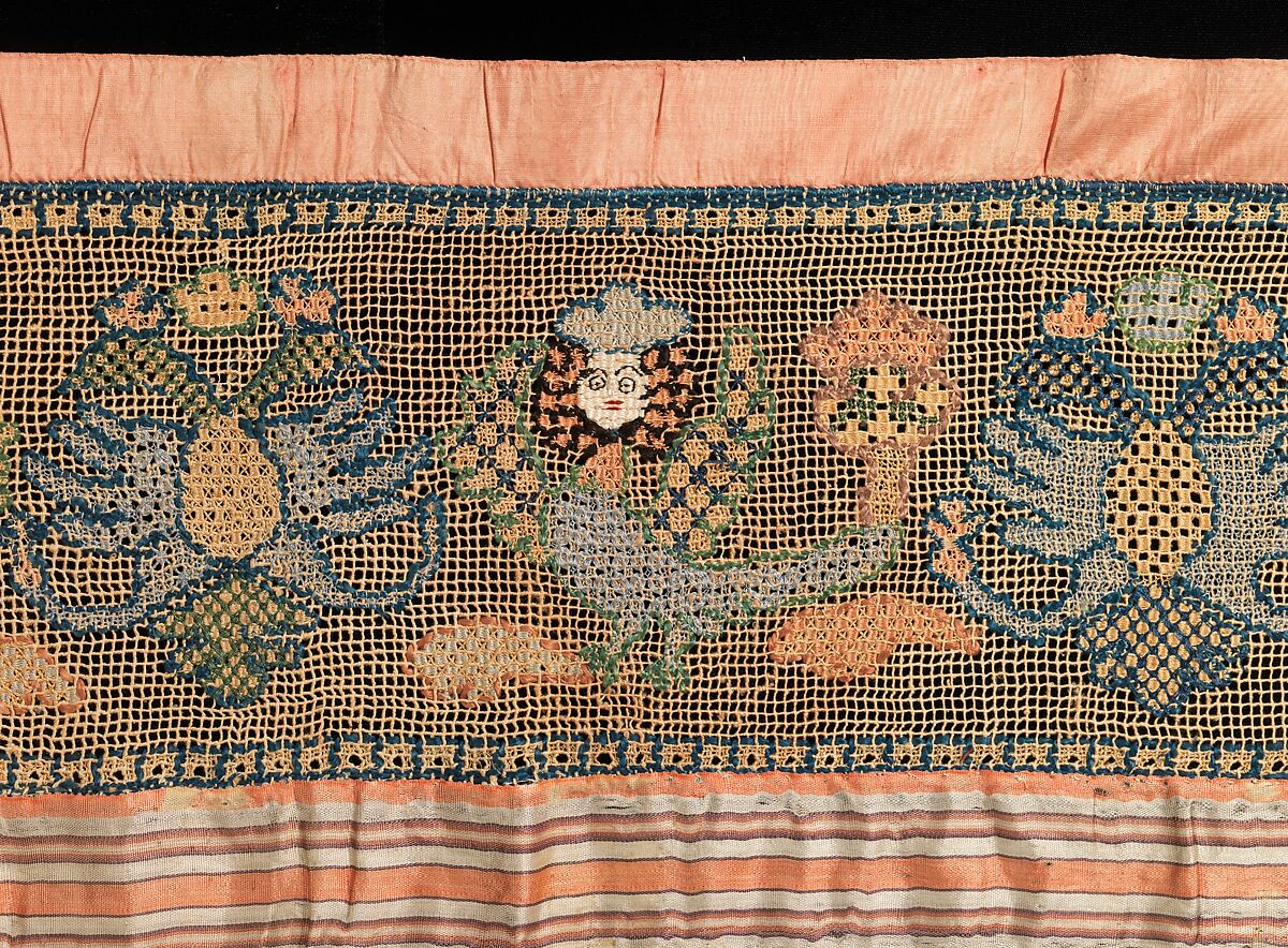 Towel border, Silk, linen, Russian