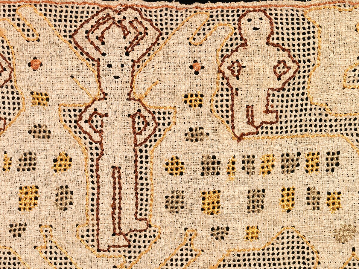 Towel border, Linen, silk, Russian