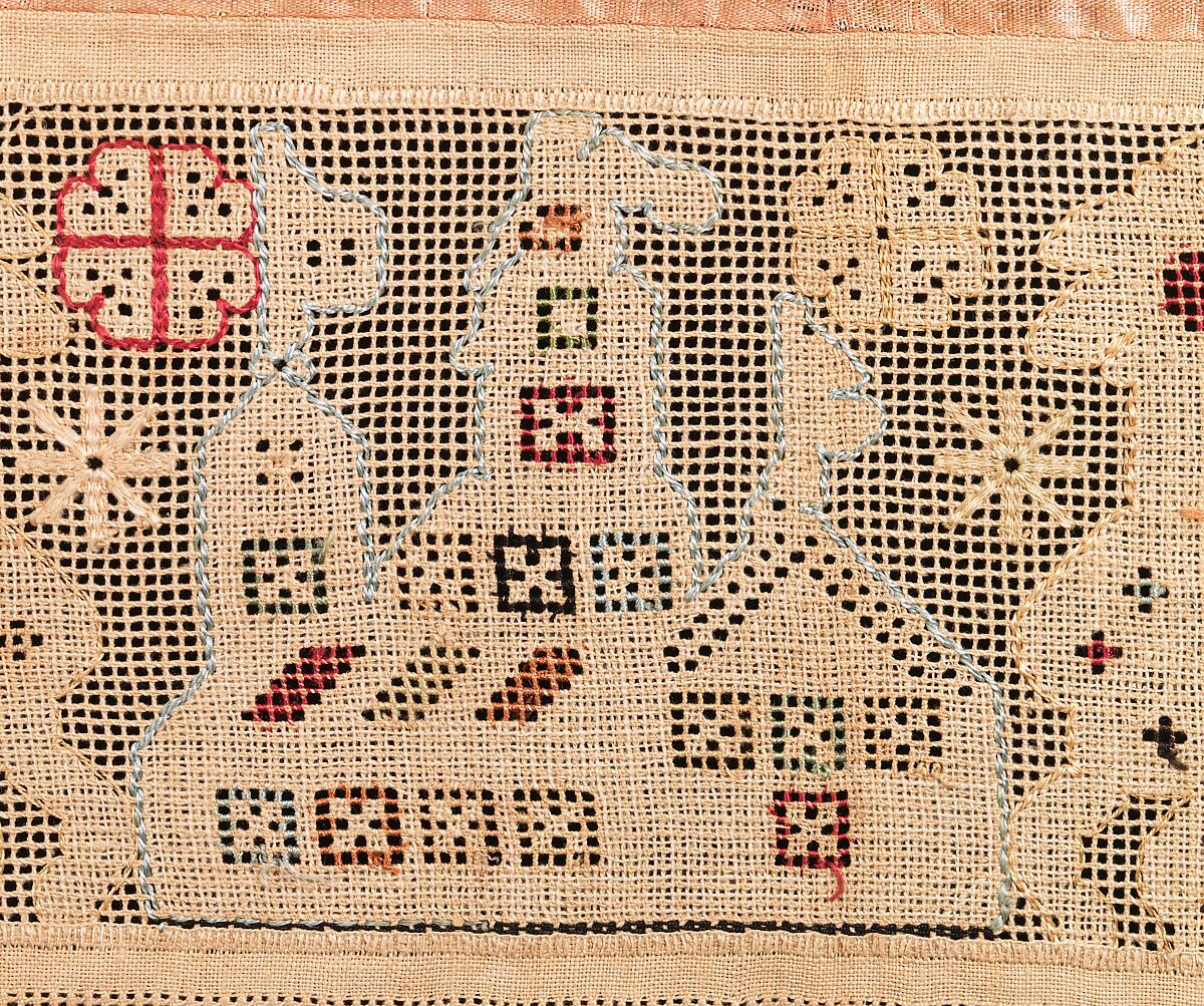 Towel border, Linen, silk, Russian