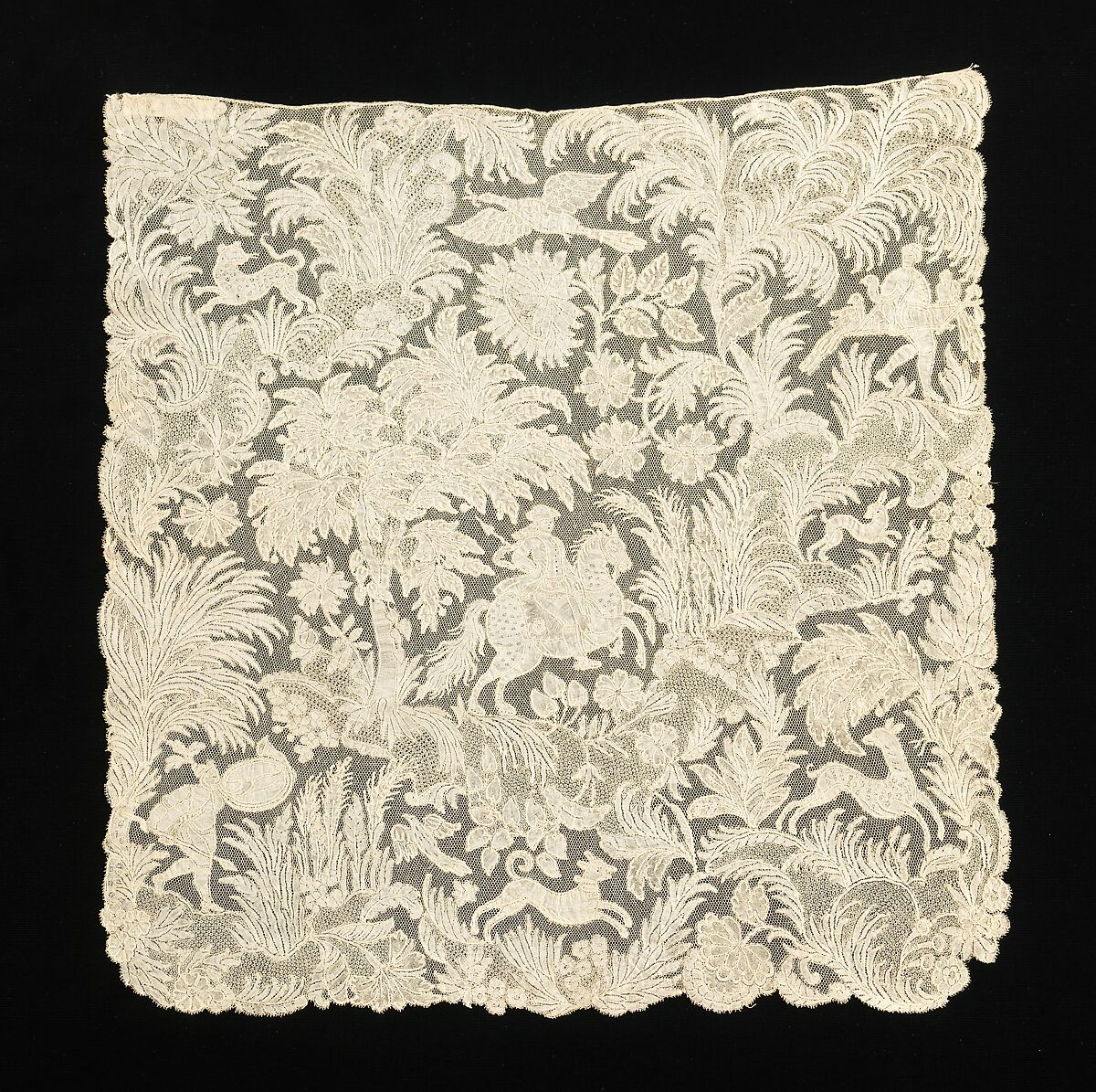 Lace, linen, Flemish 