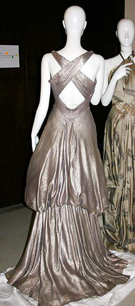 Evening dress, Charles James (American, born Great Britain, 1906–1978), silk, metal, American