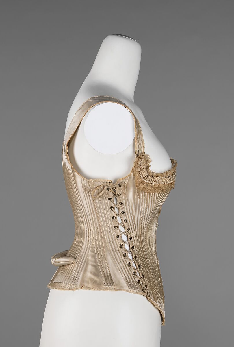 "Queen Bess", Worcester Corset Company (American, 1872–1901), silk, bone, metal, American