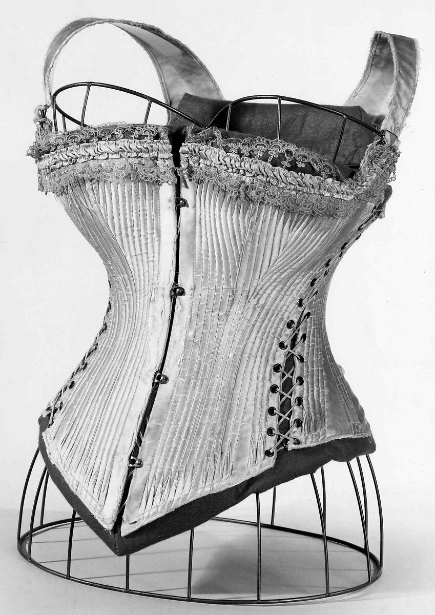 "Queen Bess", Worcester Corset Company (American, 1872–1901), silk, bone, metal, American